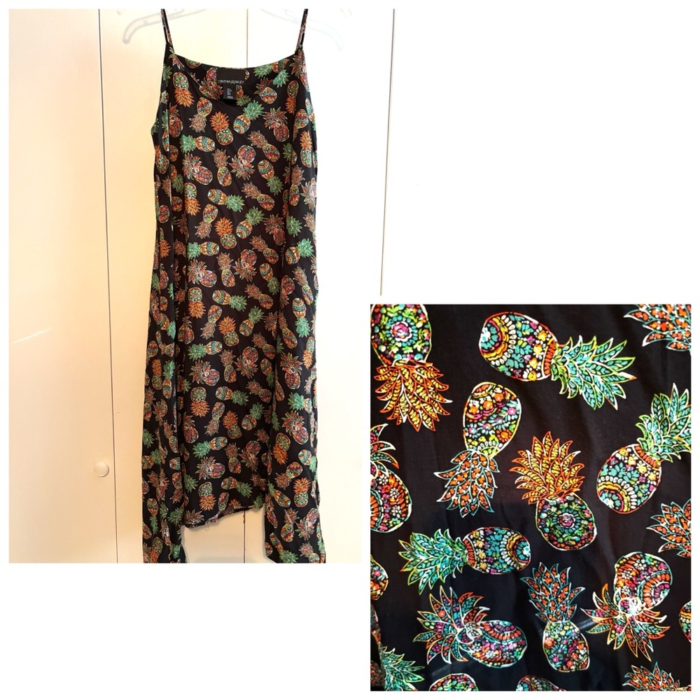 Cynthia Rowley Colorful Pineapple Print Dress